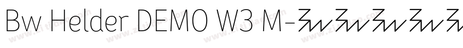 Bw Helder DEMO W3 M字体转换